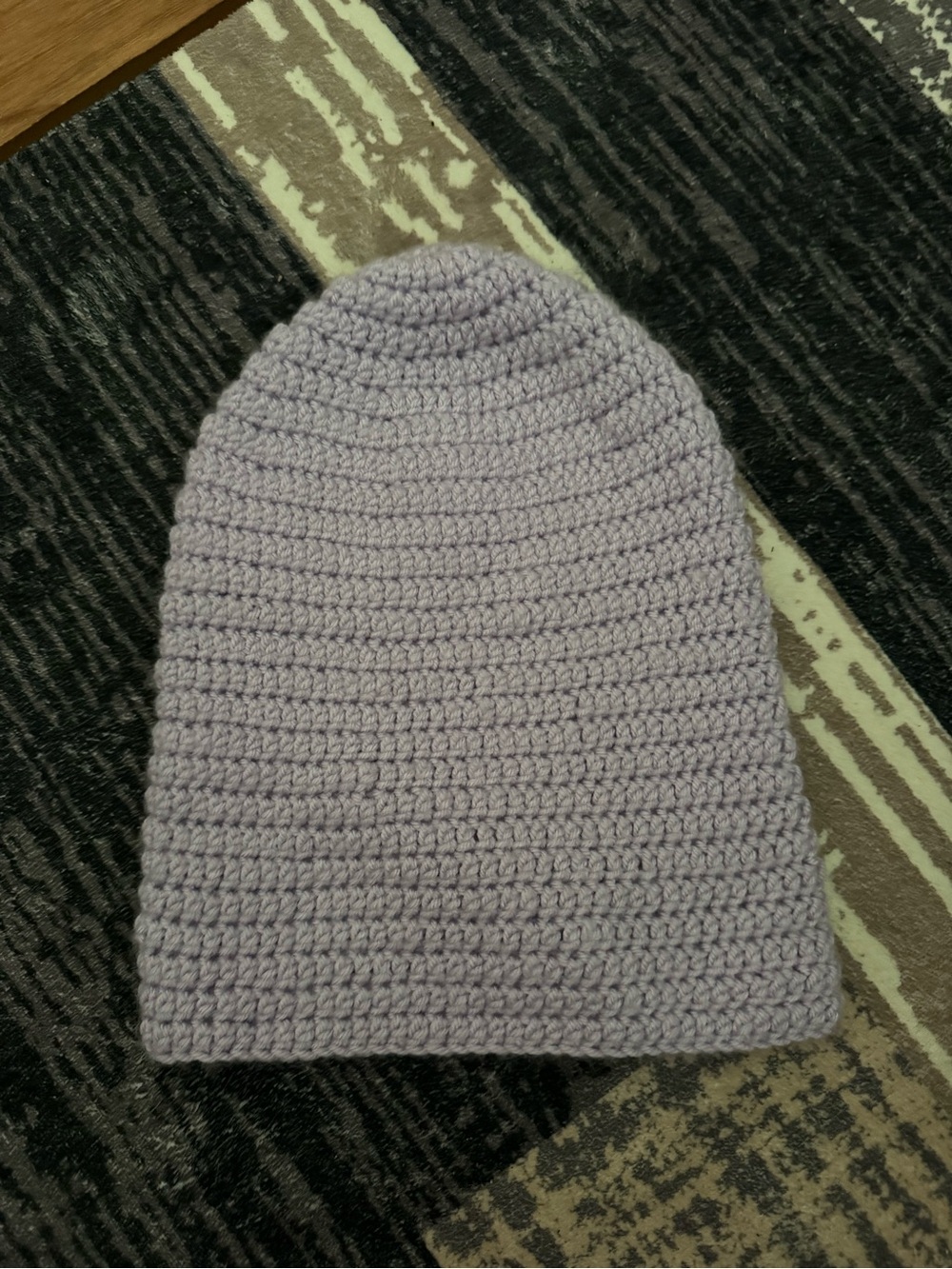 Lavender Crochet Beanie Hat